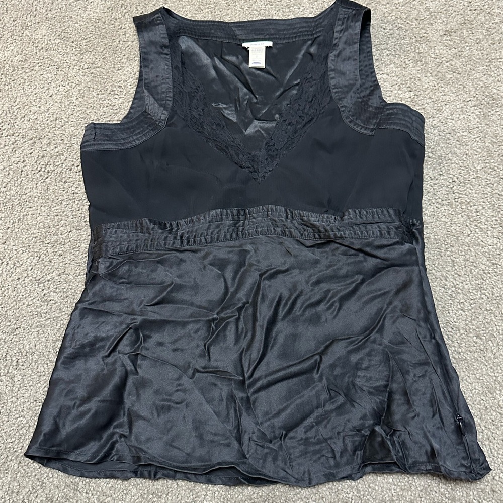 Old Navy Black Satin Top